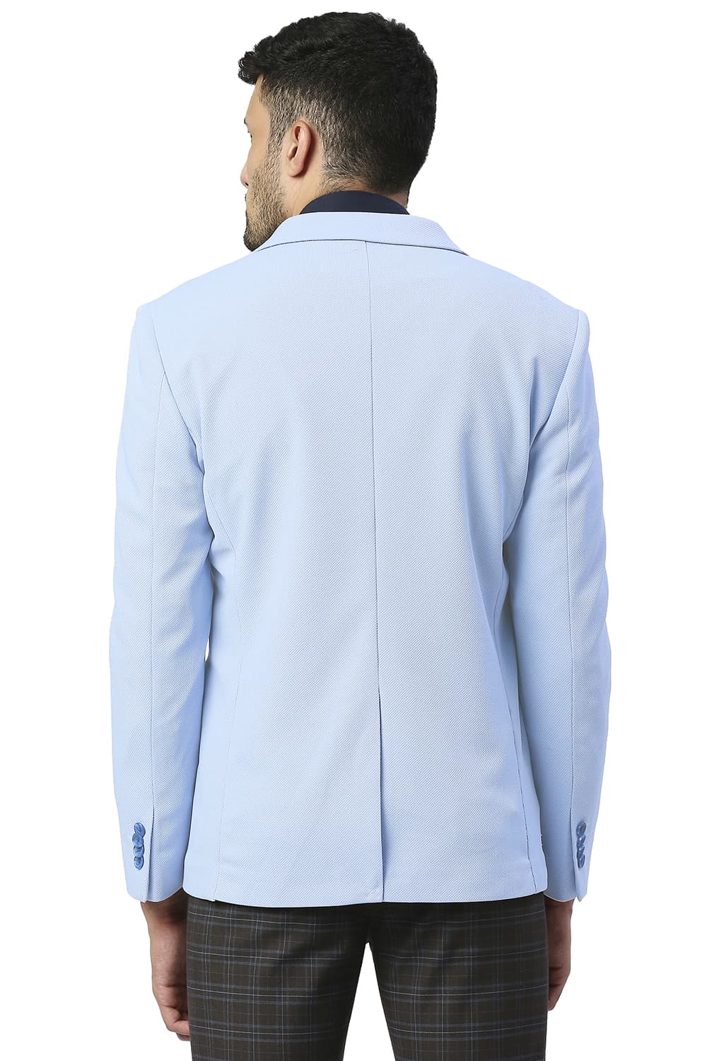 BASICS COMFORT FIT POLYESTER STRETCH KNIT BLAZERS