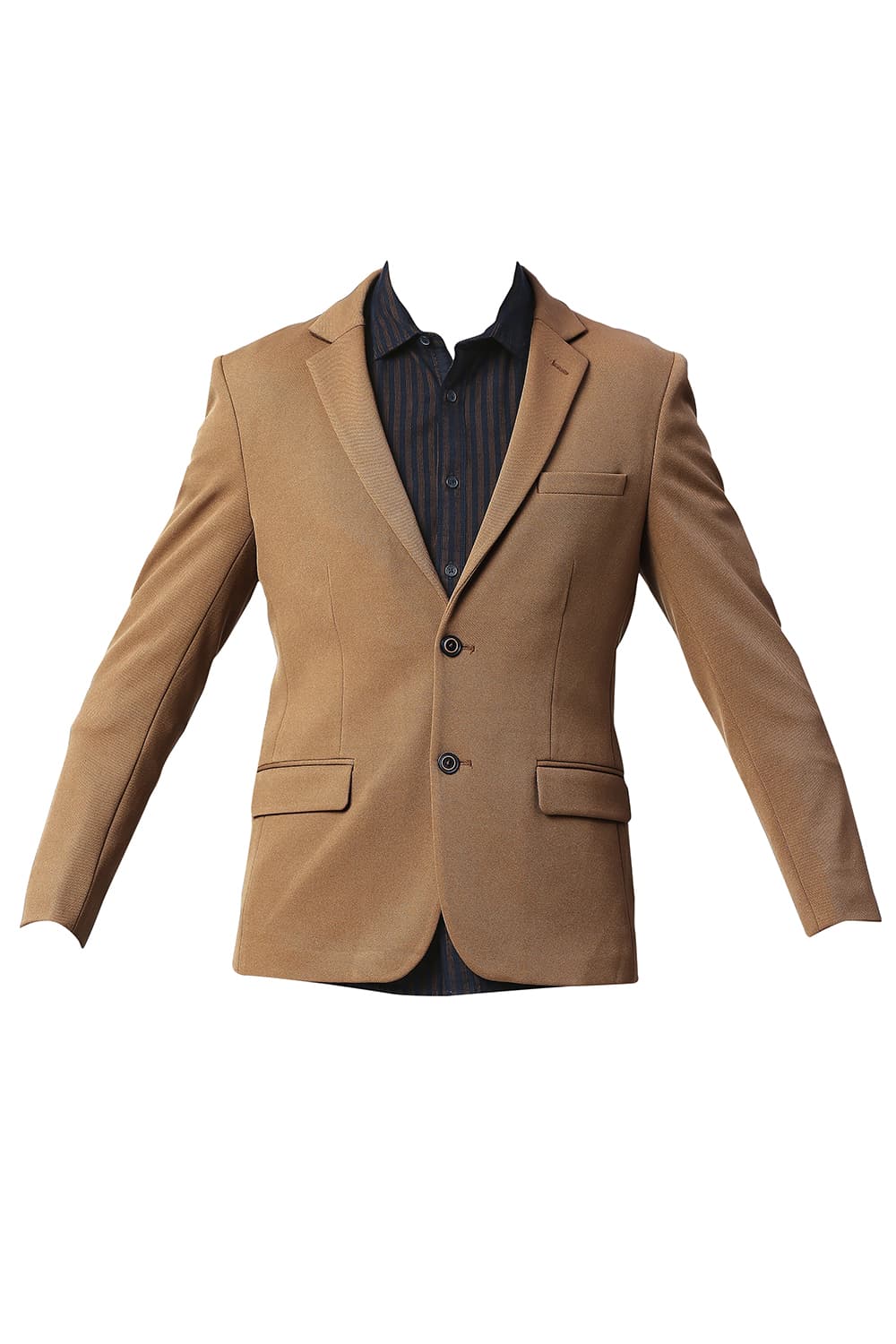 BASICS COMFORT FIT POLYESTER STRETCH KNIT BLAZERS