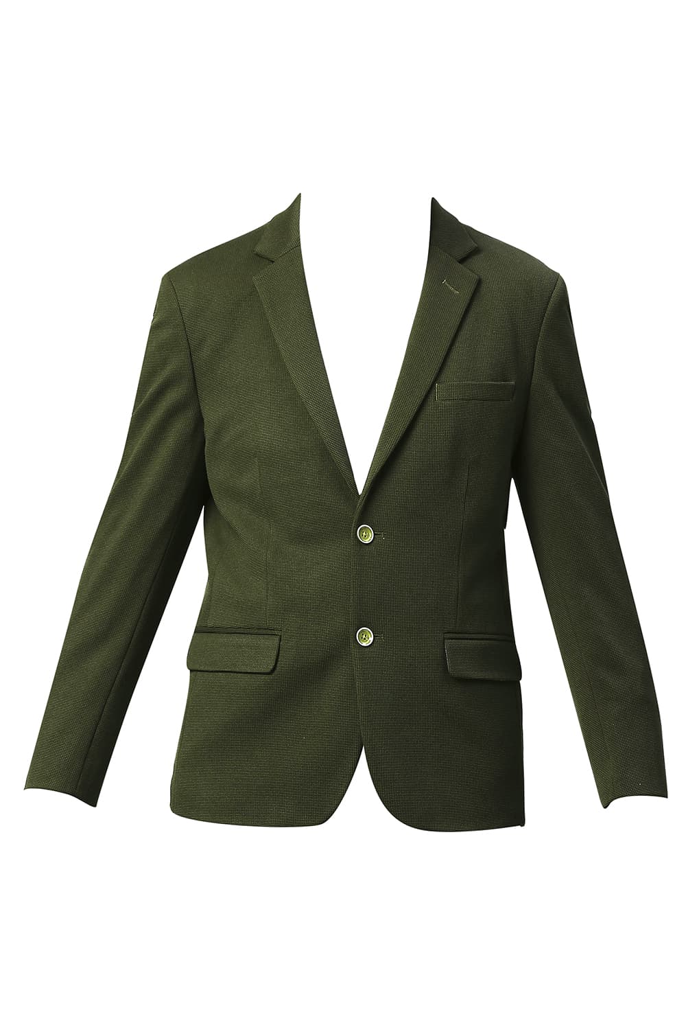 BASICS COMFORT FIT POLYESTER STRETCH KNIT BLAZERS