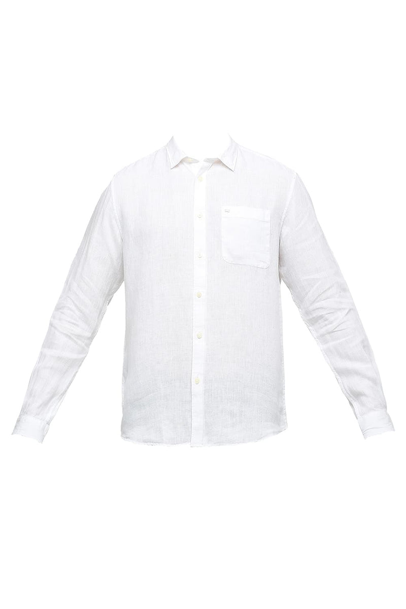 BASICS SLIM FIT LINEN SHIRT