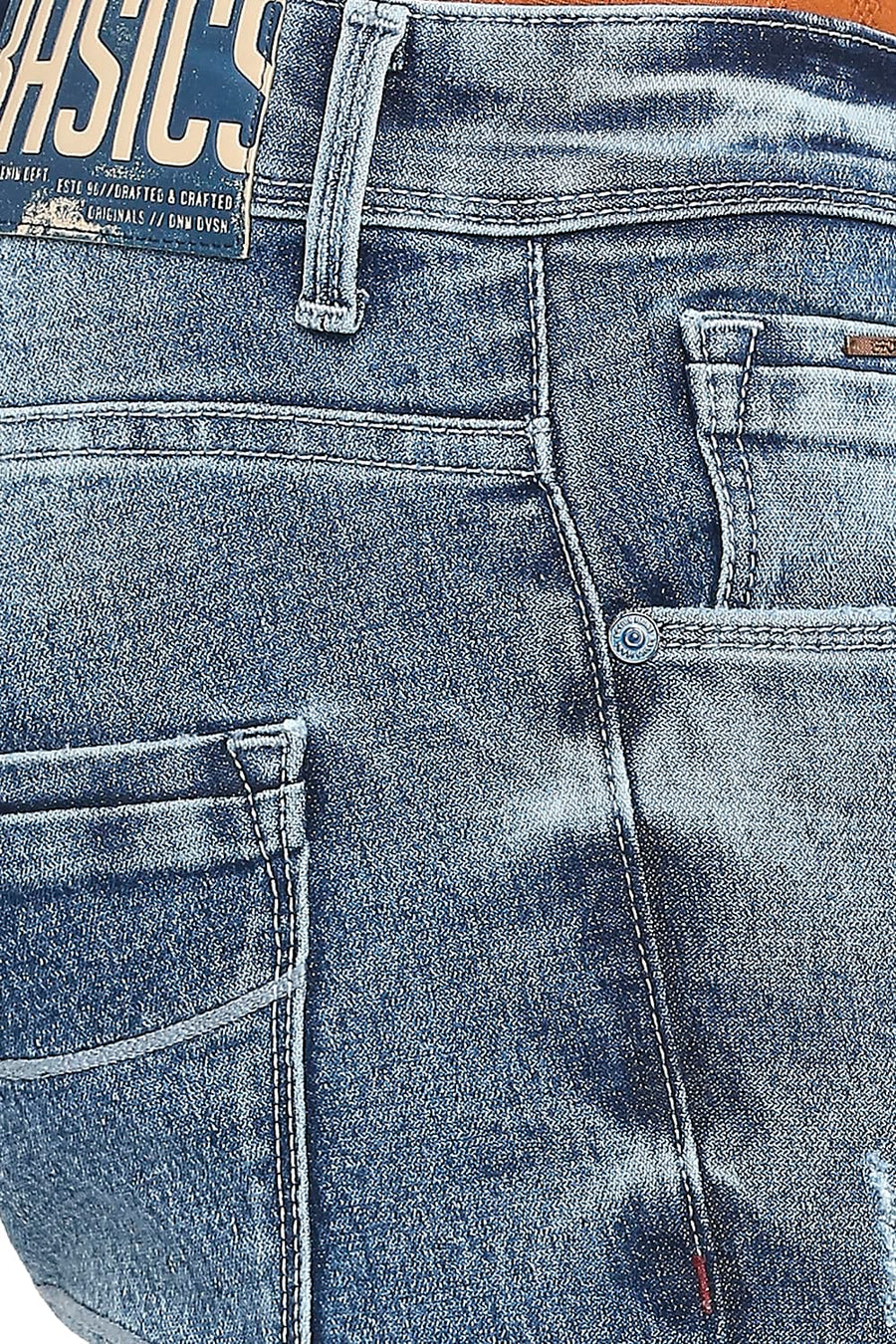 BASICS BLADE FIT BLUE SHADOW STRETCH JEANS