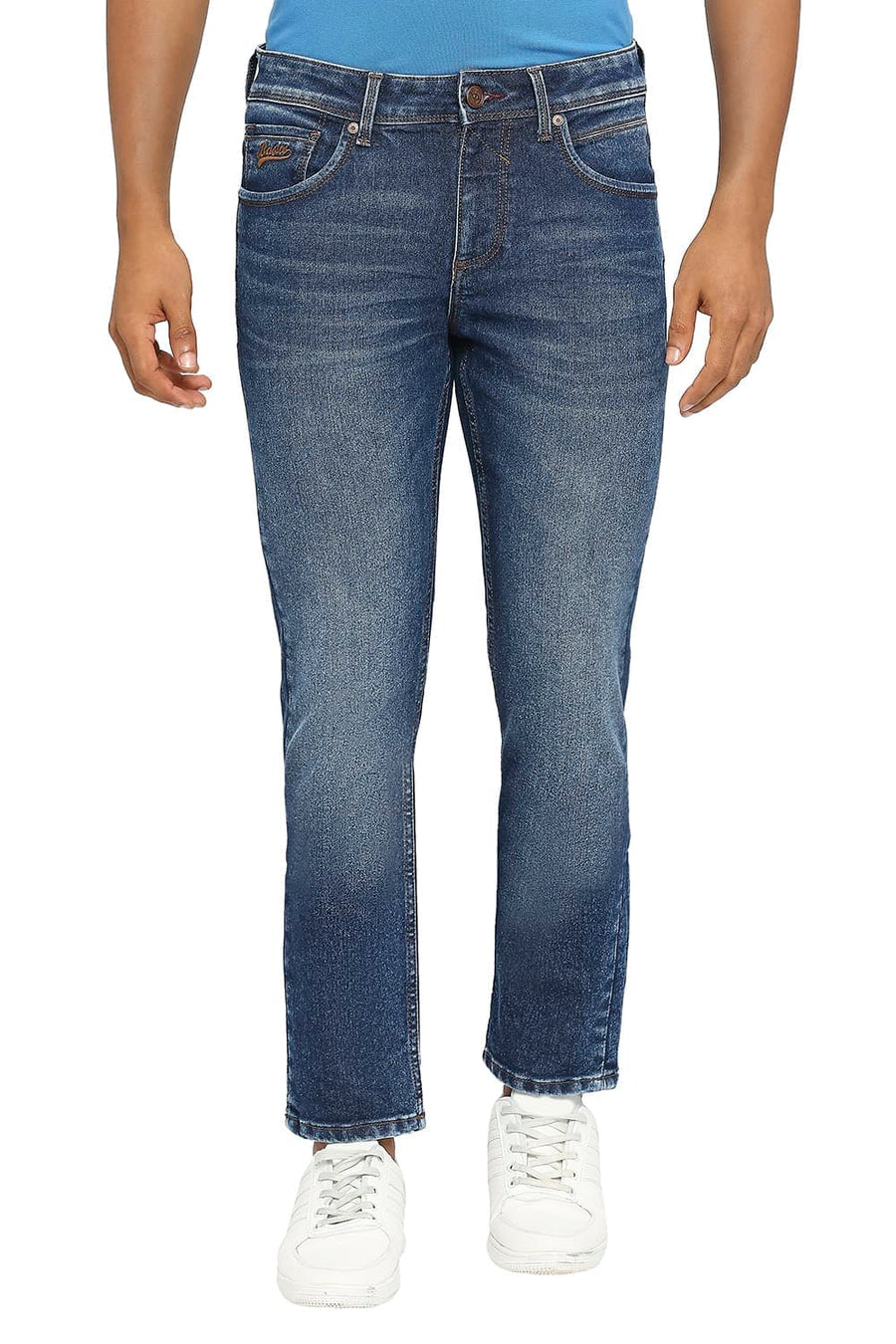 BASICS TORQUE FIT ENSIGN BLUE STRETCH JEANS