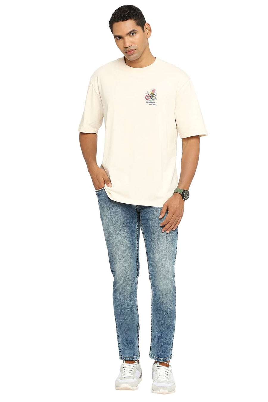 BASICS BLADE FIT VINTAGE INDIGO STRETCH JEANS
