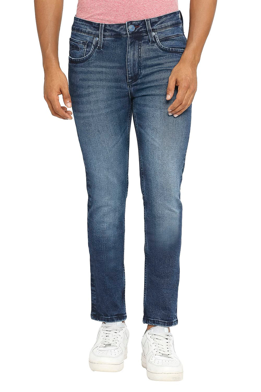 BASICS TORQUE FIT DARK DENIM STRETCH JEANS