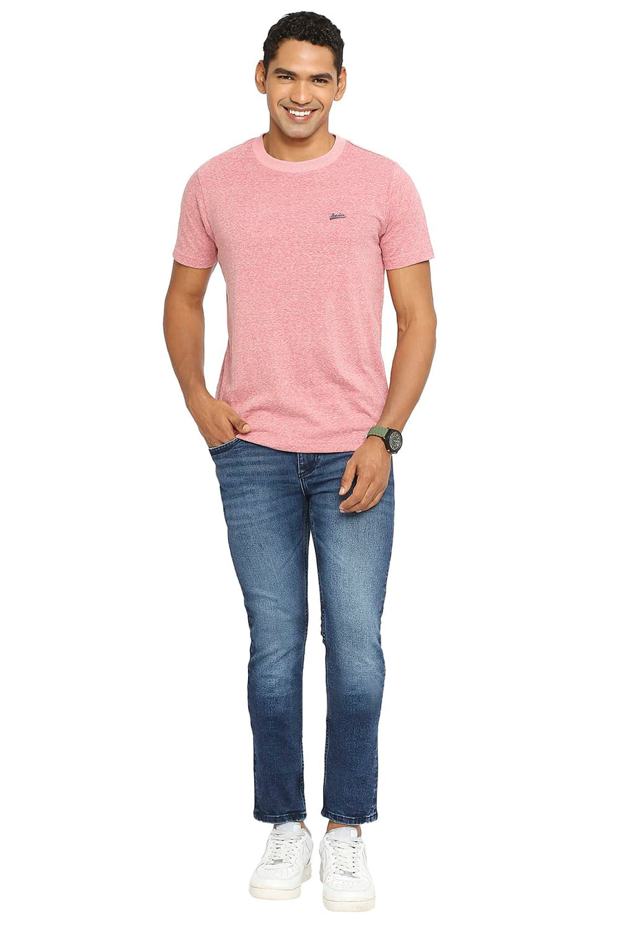 BASICS TORQUE FIT DARK DENIM STRETCH JEANS