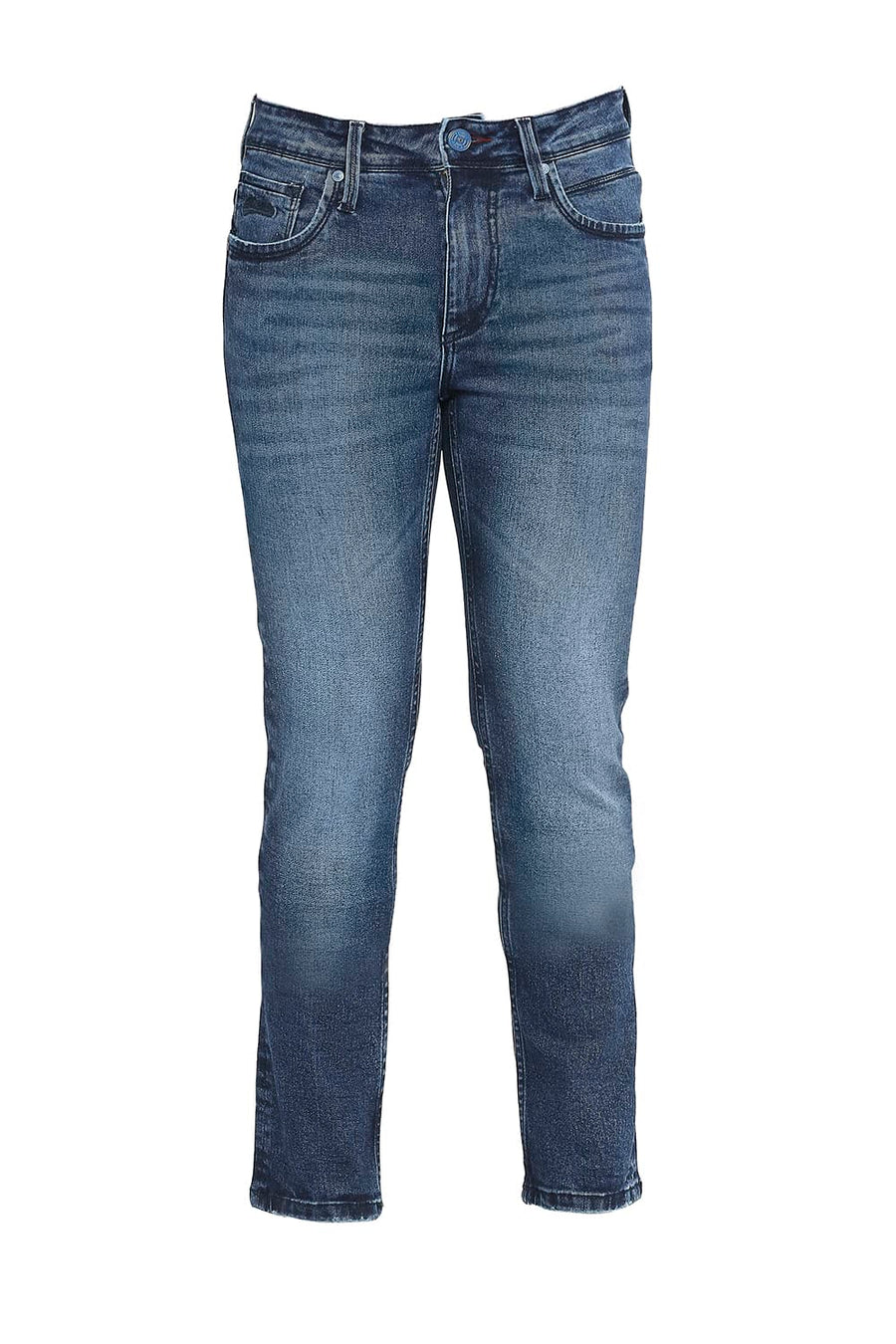 BASICS TORQUE FIT DARK DENIM STRETCH JEANS