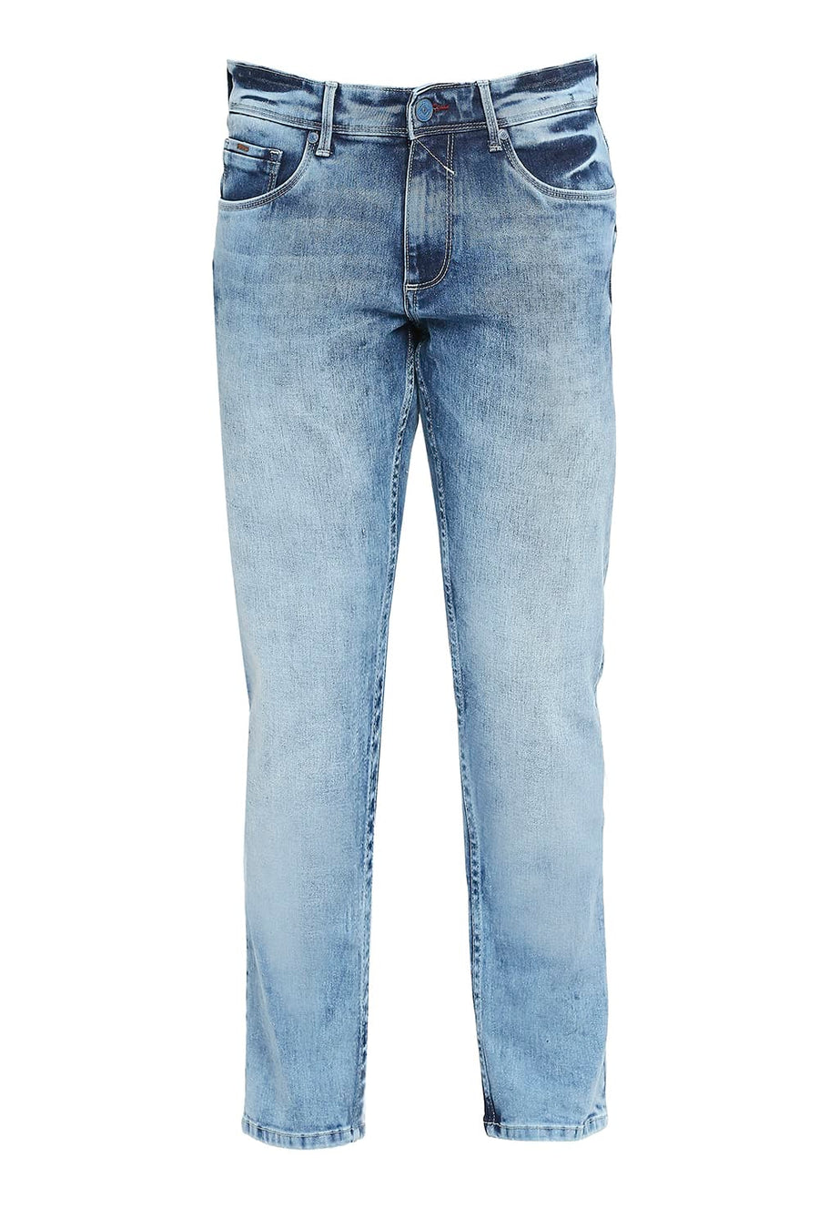 BASICS BLADE FIT FADED DENIM STRETCH JEANS