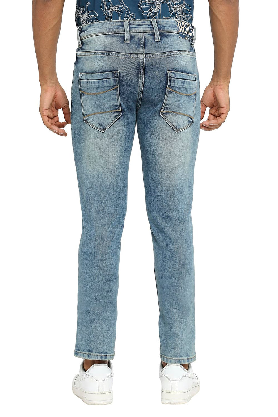 BASICS BLADE FIT CAPTAINS BLUE STRETCH JEANS