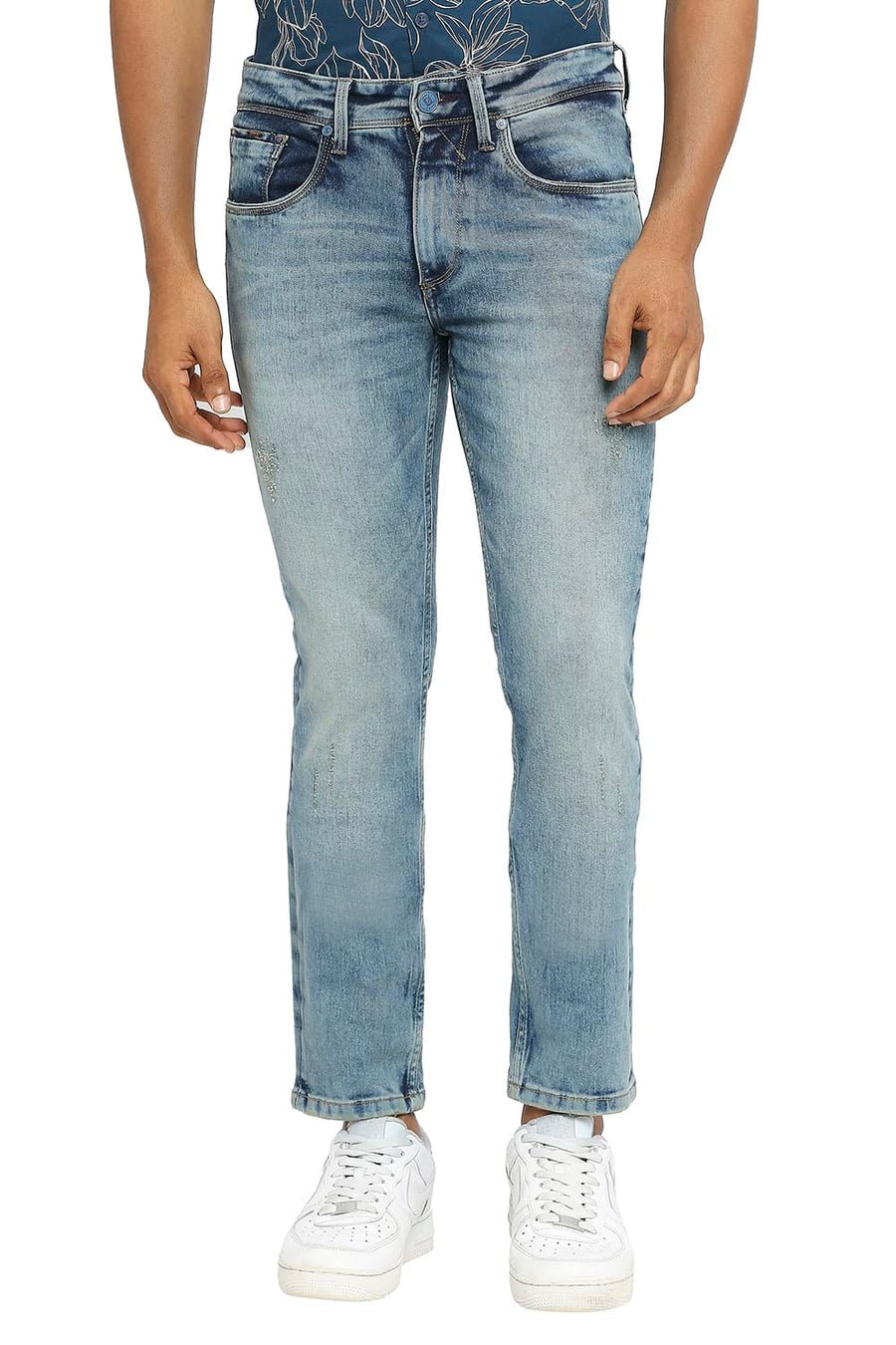 BASICS BLADE FIT CAPTAINS BLUE STRETCH JEANS