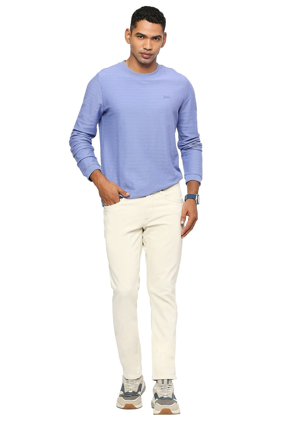 BASICS BLADE FIT EGRET STRETCH JEANS