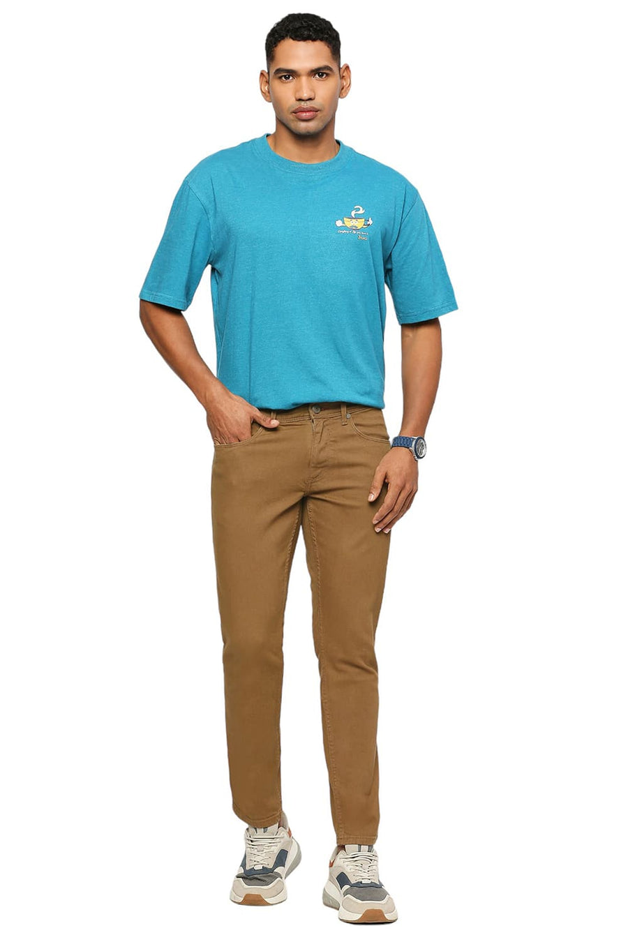 BASICS TORQUE FIT TEAK STRETCH JEANS