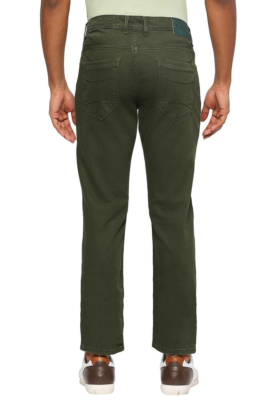 BASICS TORQUE FIT KOMBU GREEN STRETCH JEANS