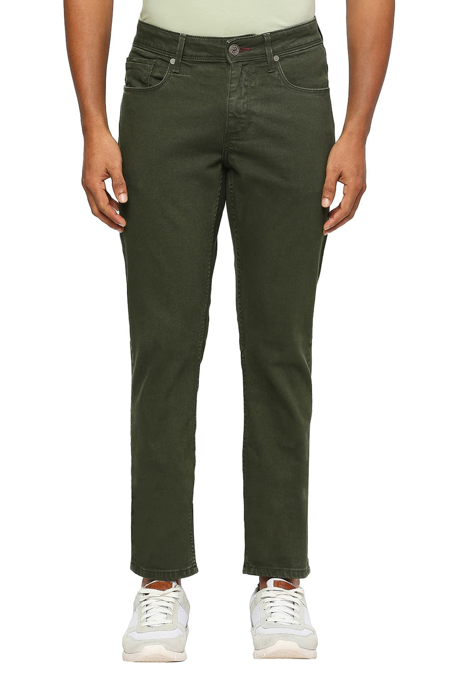 BASICS TORQUE FIT KOMBU GREEN STRETCH JEANS