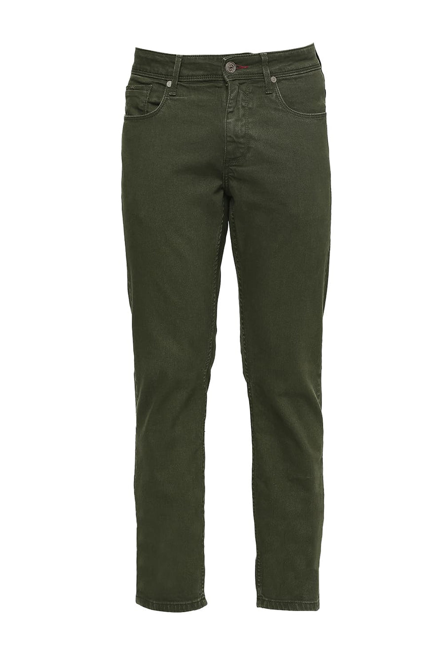 BASICS TORQUE FIT KOMBU GREEN STRETCH JEANS