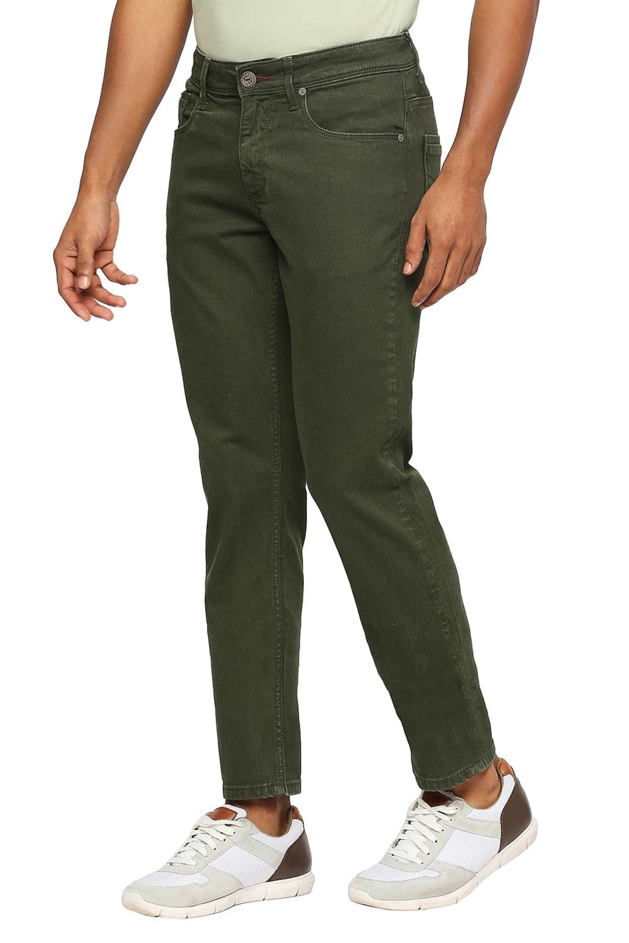 BASICS TORQUE FIT KOMBU GREEN STRETCH JEANS