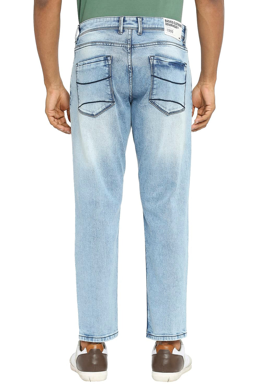 BASICS KERB FIT DUSK BLUE STRETCH JEANS