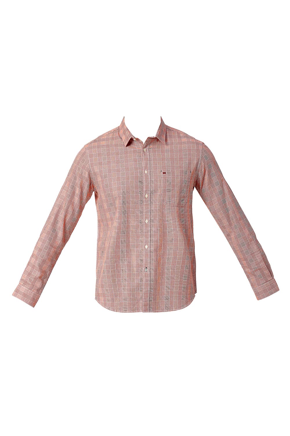 BASICS SLIM FIT COTTON TWILL CHECKS SHIRT