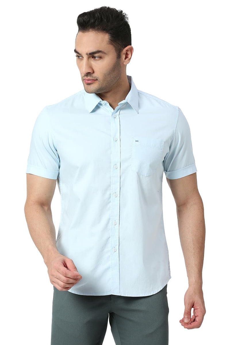 BASICS SLIM FIT COTTON OXFORD SHIRT