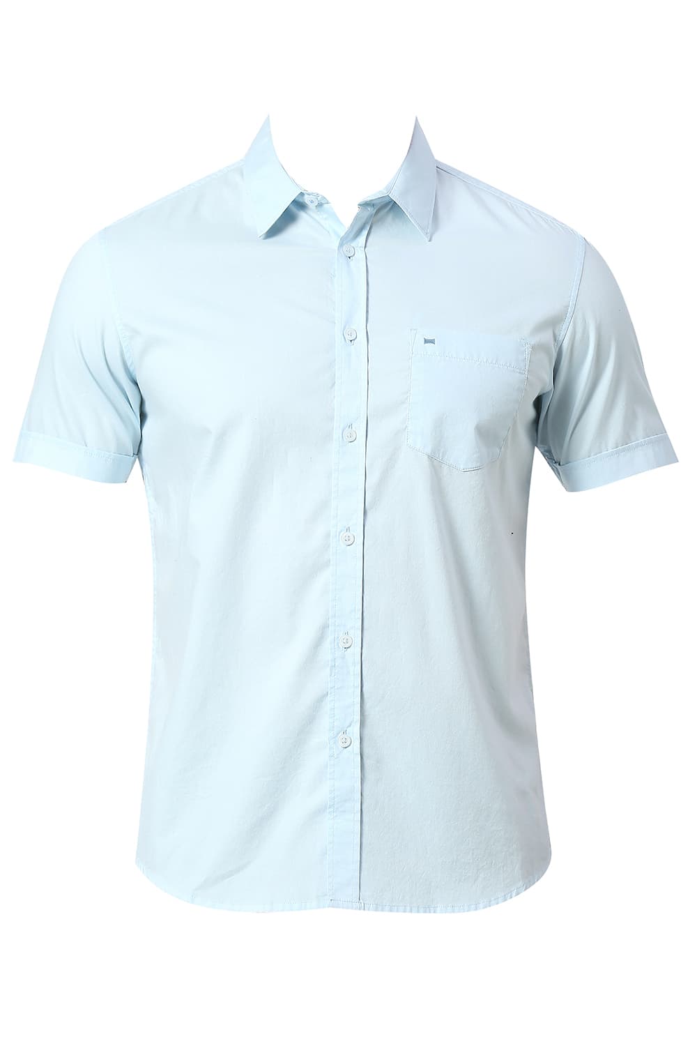 BASICS SLIM FIT COTTON OXFORD HALFSLEEVES SHIRT