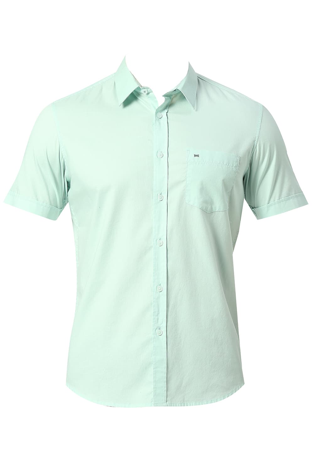 BASICS SLIM FIT COTTON OXFORD HALFSLEEVES SHIRT