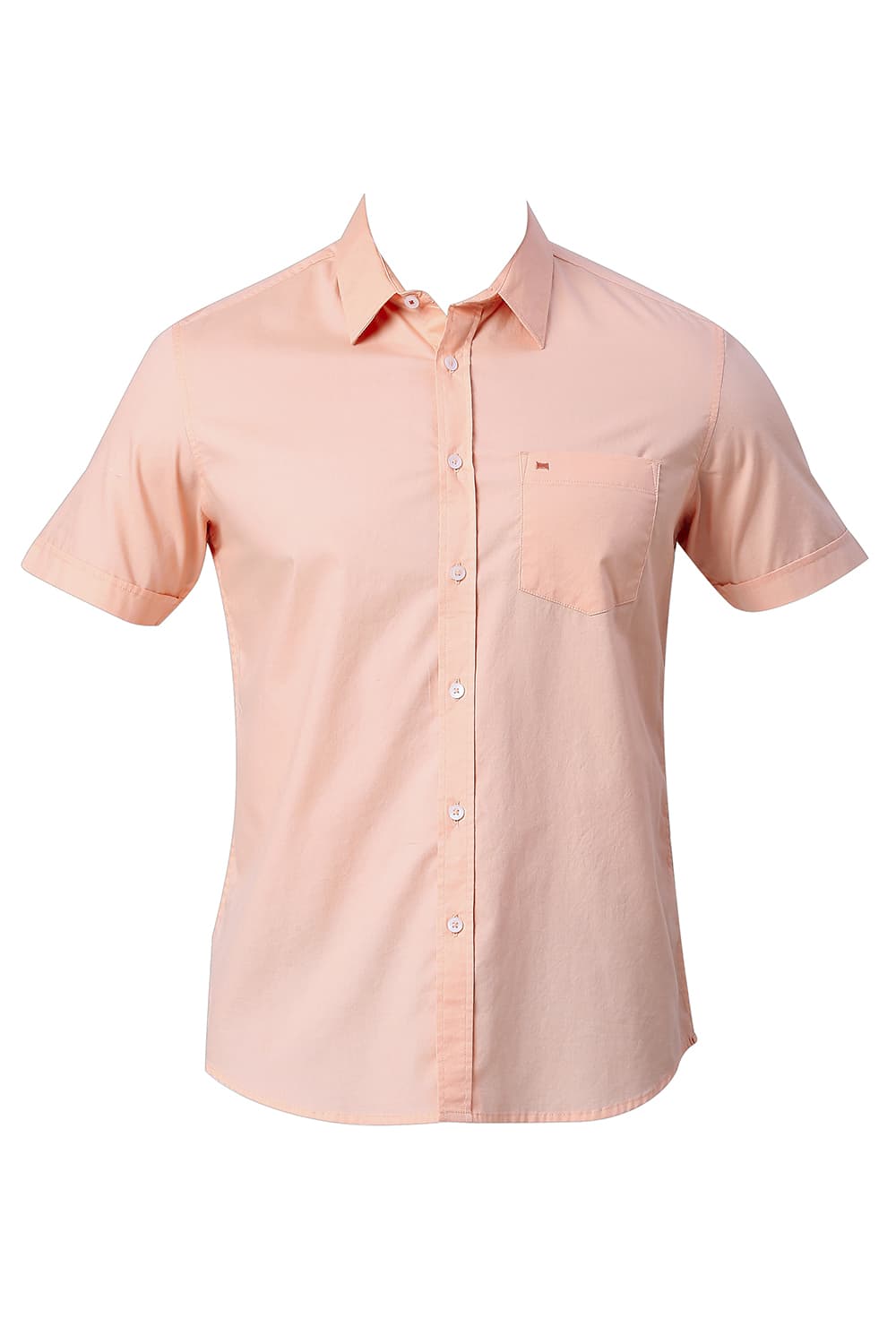 BASICS SLIM FIT COTTON OXFORD HALFSLEEVES SHIRT