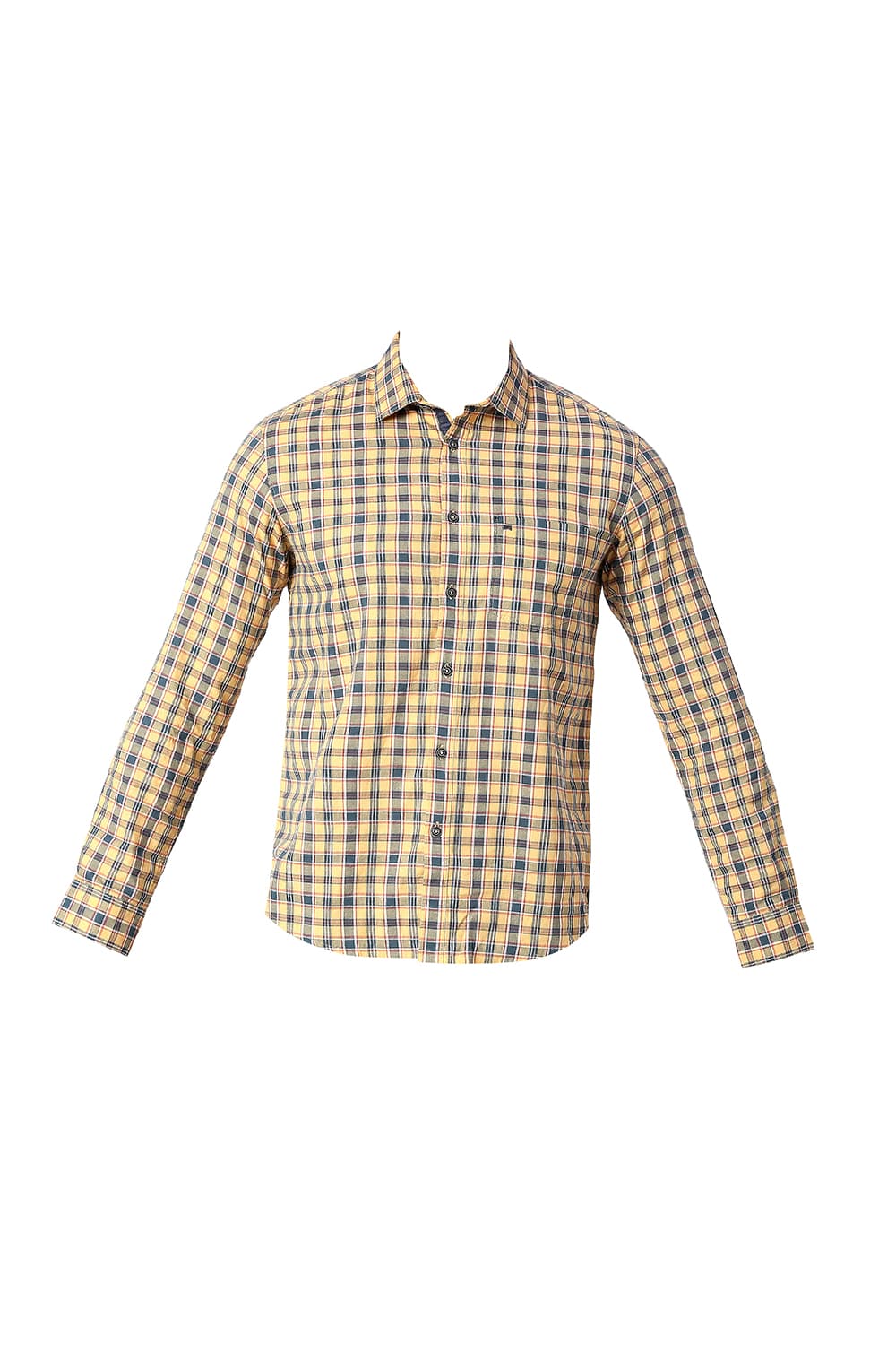 BASICS SLIM FIT COTTON OXFORD CHECKS SHIRT