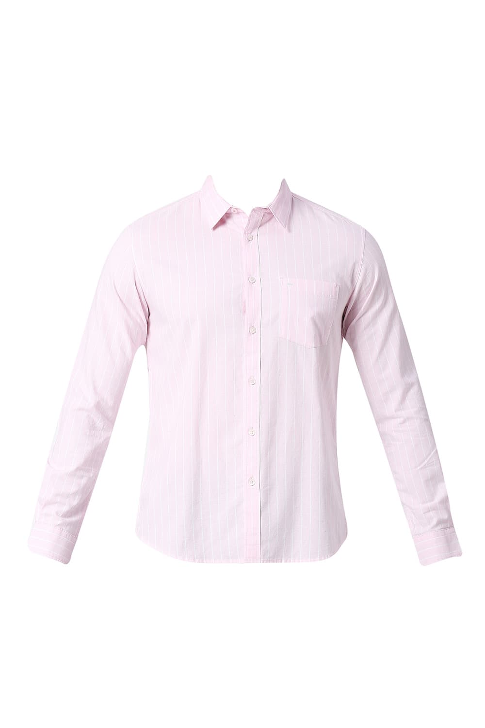 BASICS SLIM FIT COTTON OXFORD STRIPE SHIRT