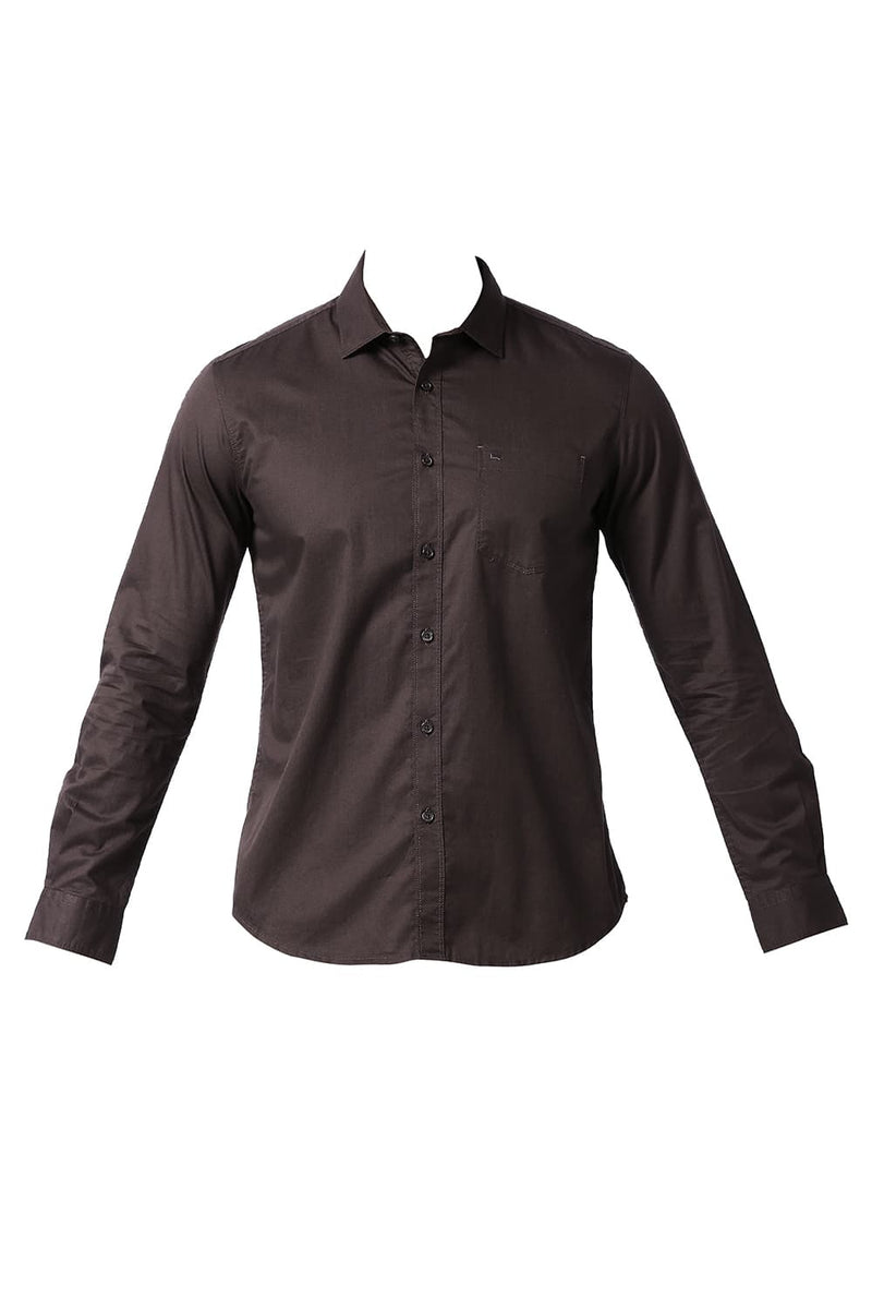 BASICS SLIM FIT COTTON TWILL SHIRT