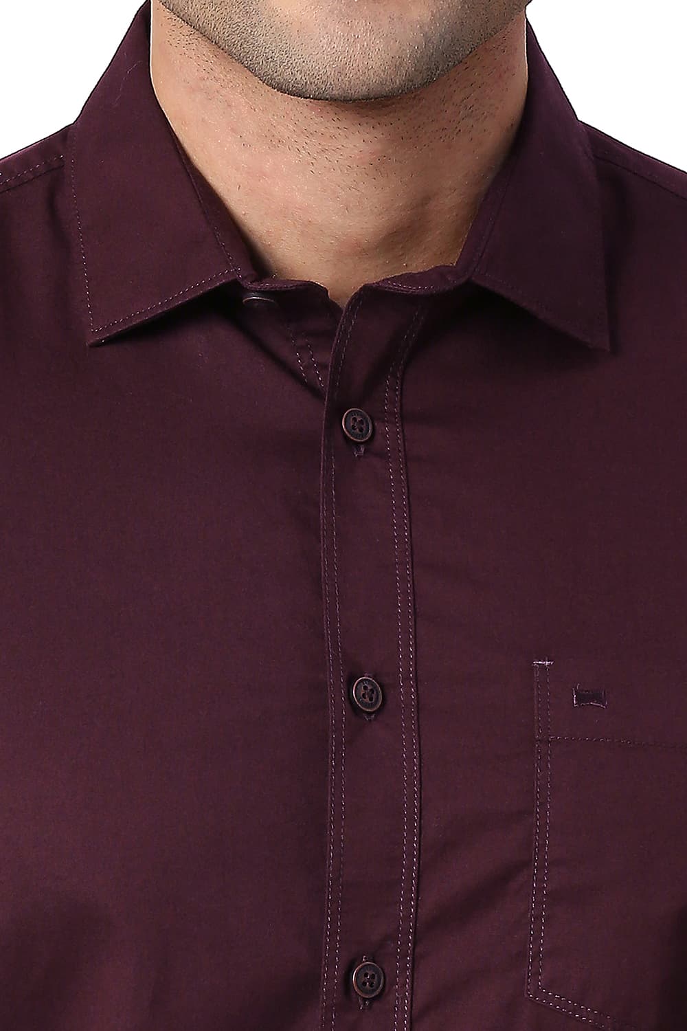 BASICS SLIM FIT COTTON TWILL SHIRT