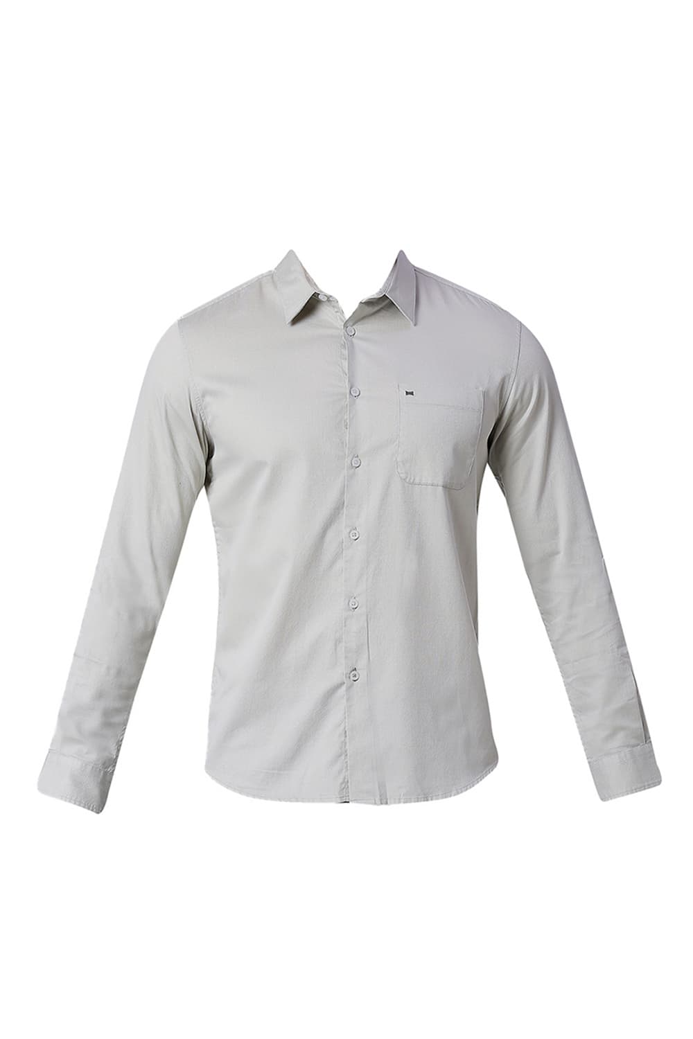 BASICS SLIM FIT COTTON DOBBY SHIRT