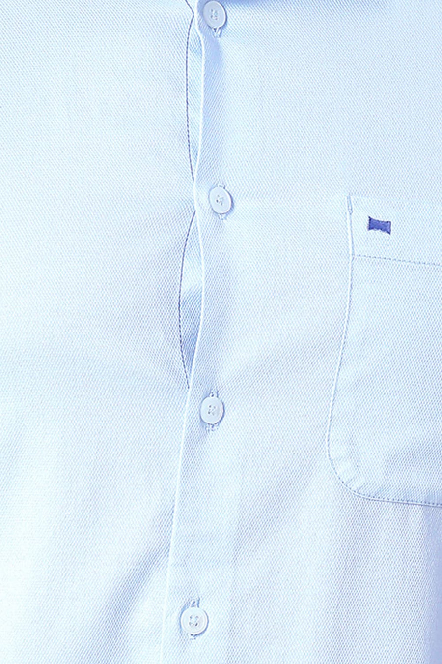 BASICS SLIM FIT ILLUSION BLUE COTTON DOBBY SHIRT