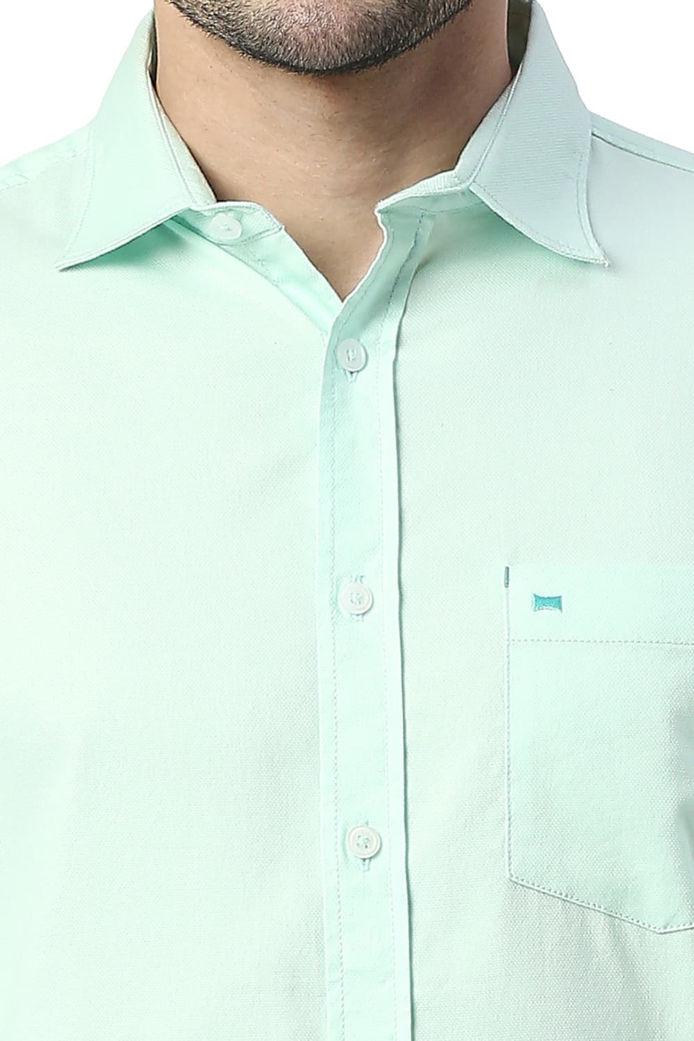 BASICS SLIM FIT COTTON DOBBY SHIRT