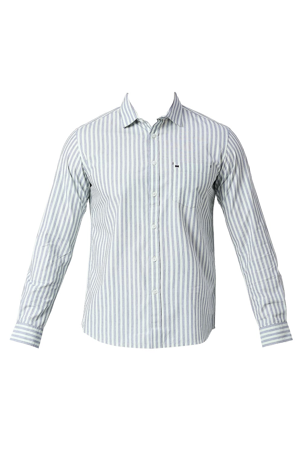 BASICS SLIM FIT COTTON STRIPE SHIRT