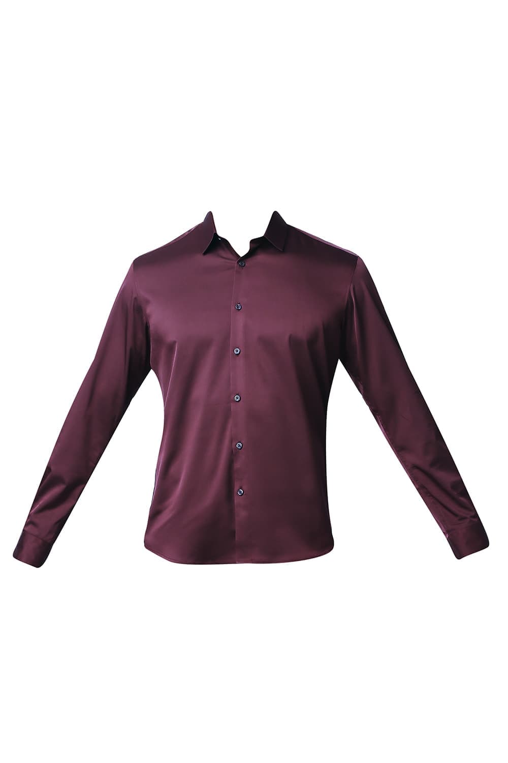 BASICS SLIM FIT POLYESTER STRETCH SHIRT