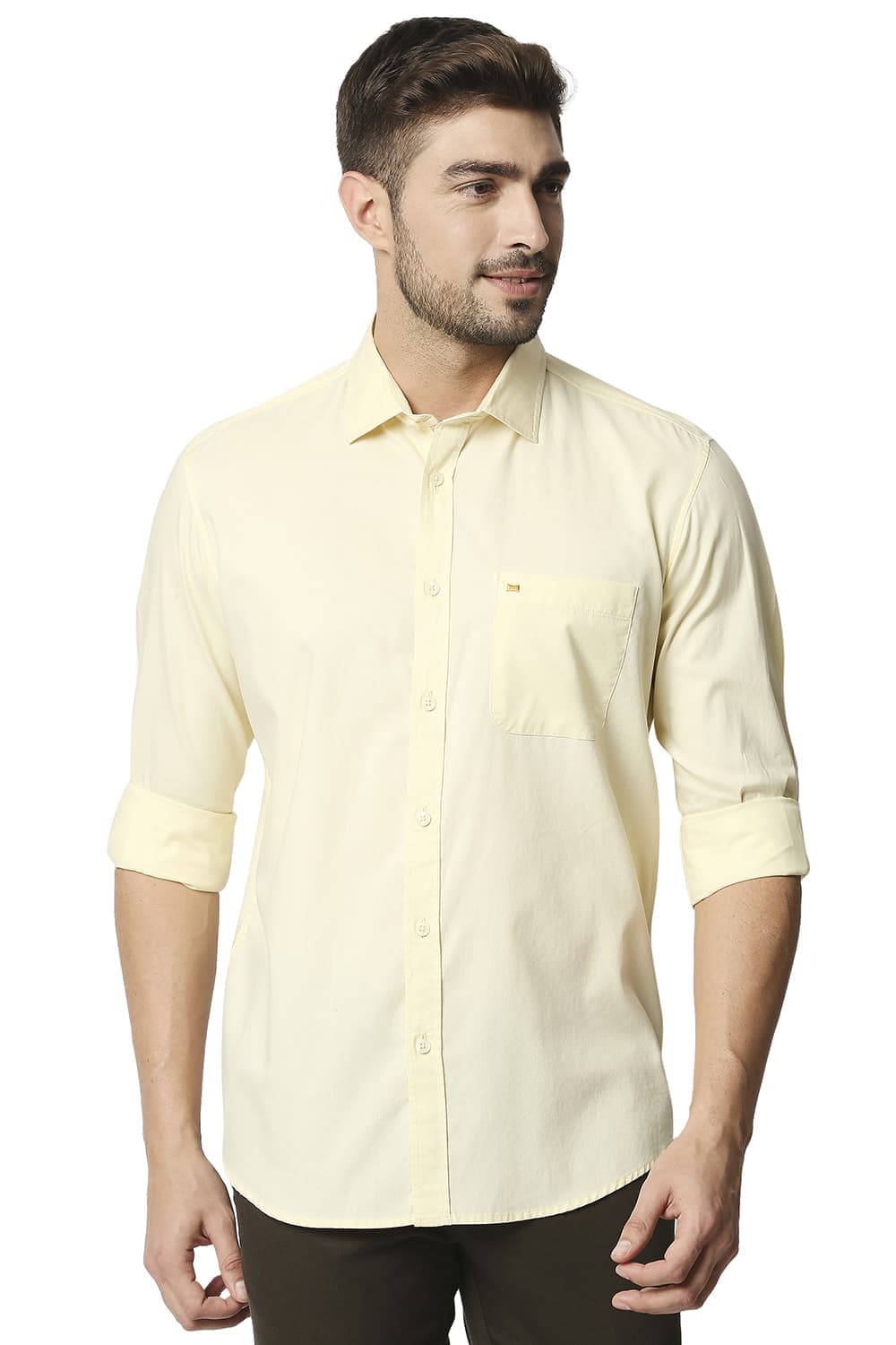 BASICS SLIM FIT COTTON OXFORD SHIRT