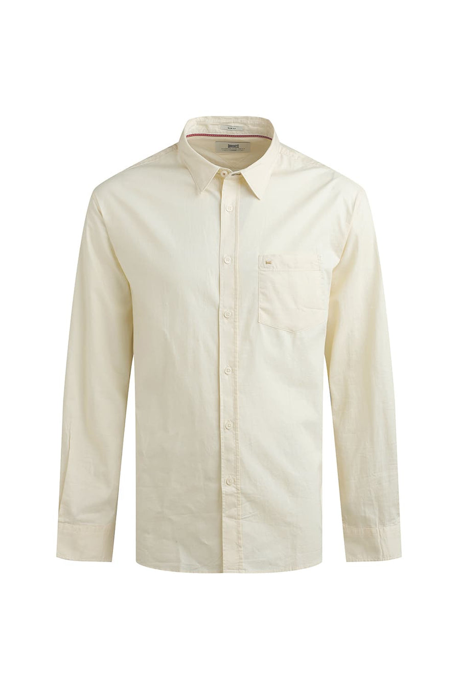 BASICS SLIM FIT MELLOW YELLOW COTTON OXFORD SHIRT