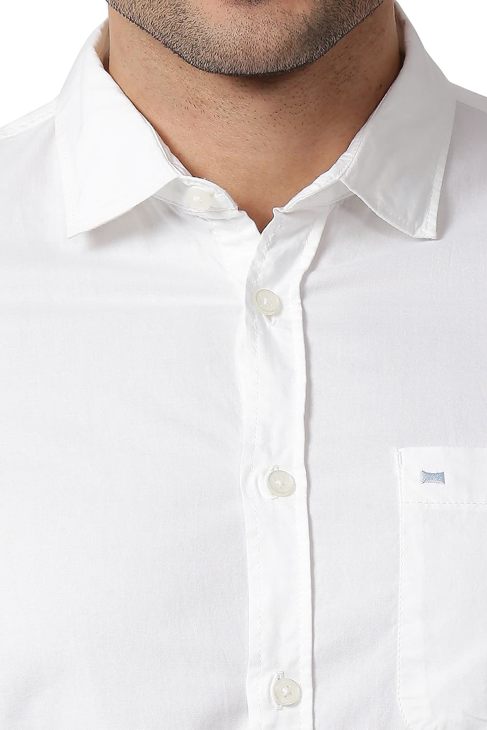 BASICS SLIM FIT COTTON OXFORD SHIRT