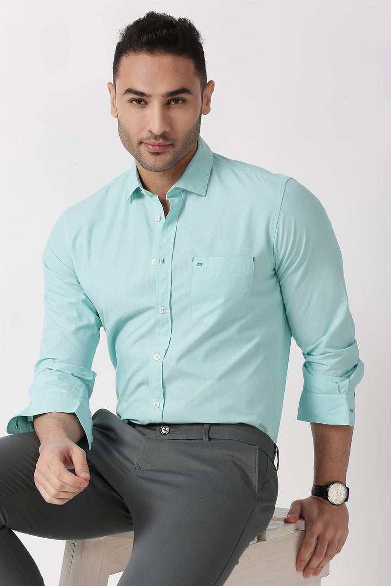 Slim Fit Cotton Fil-a-fil Shirt