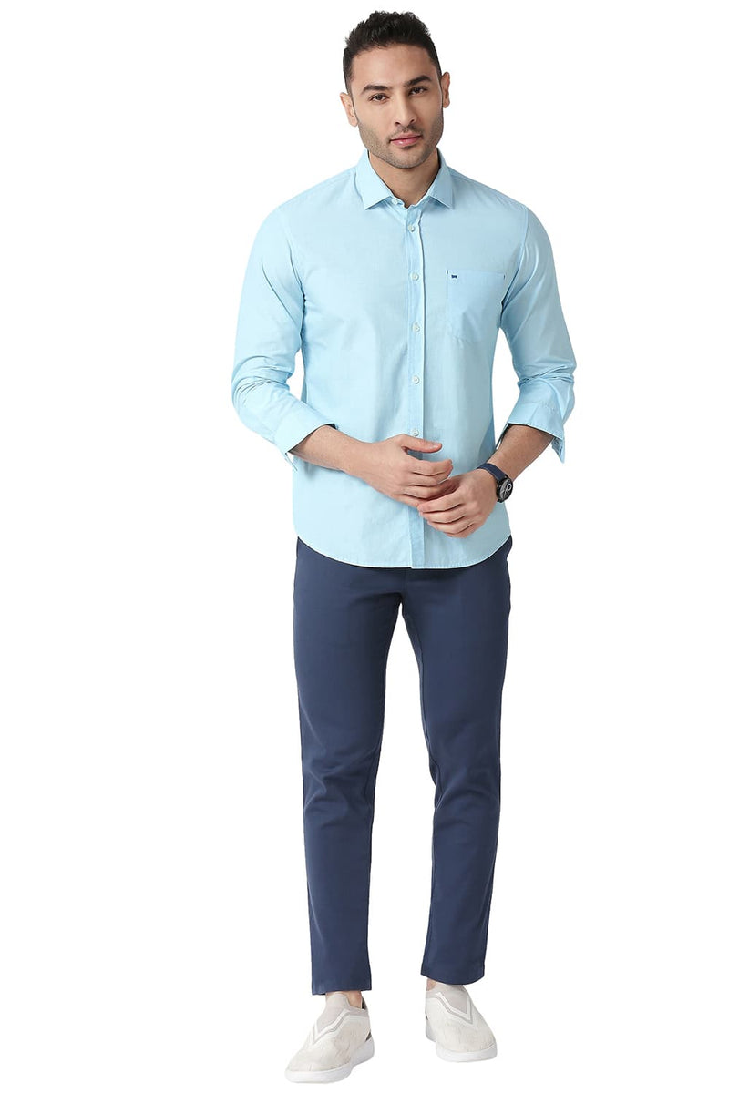 BASICS SLIM FIT COTTON FIL-A-FIL SHIRT