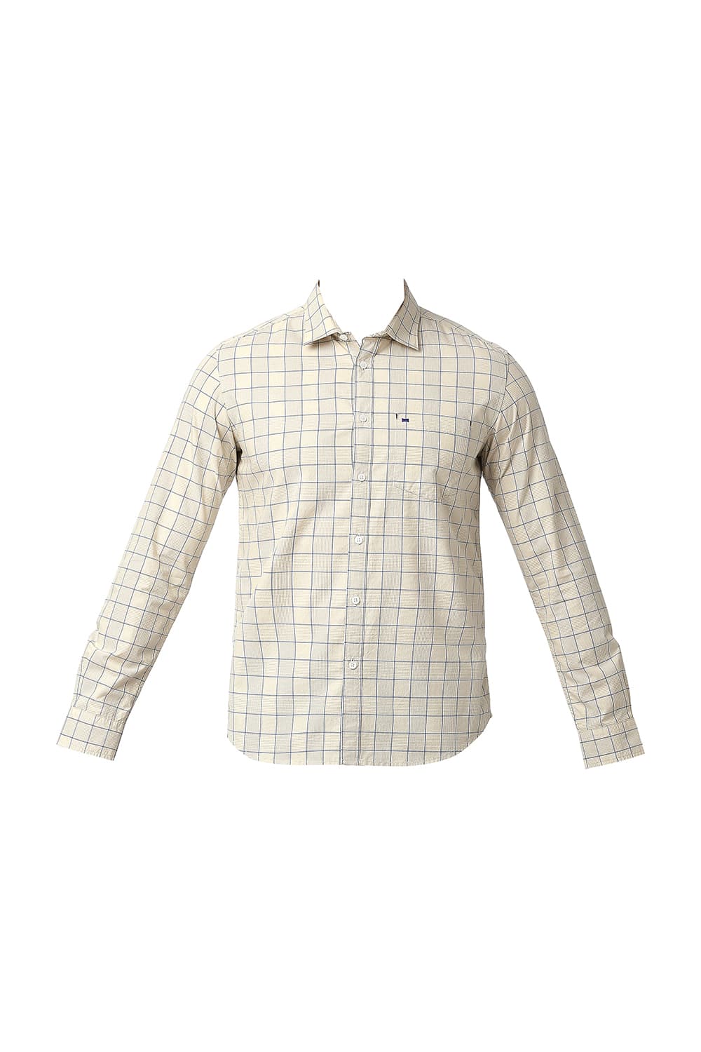 BASICS SLIM FIT COTTON CHECKS SHIRT