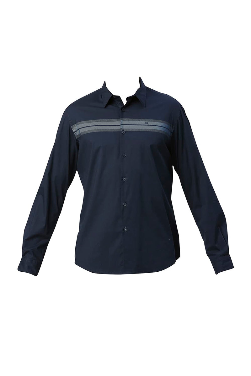 BASICS SLIM FIT COTTON POPLIN STRETCH SHIRT