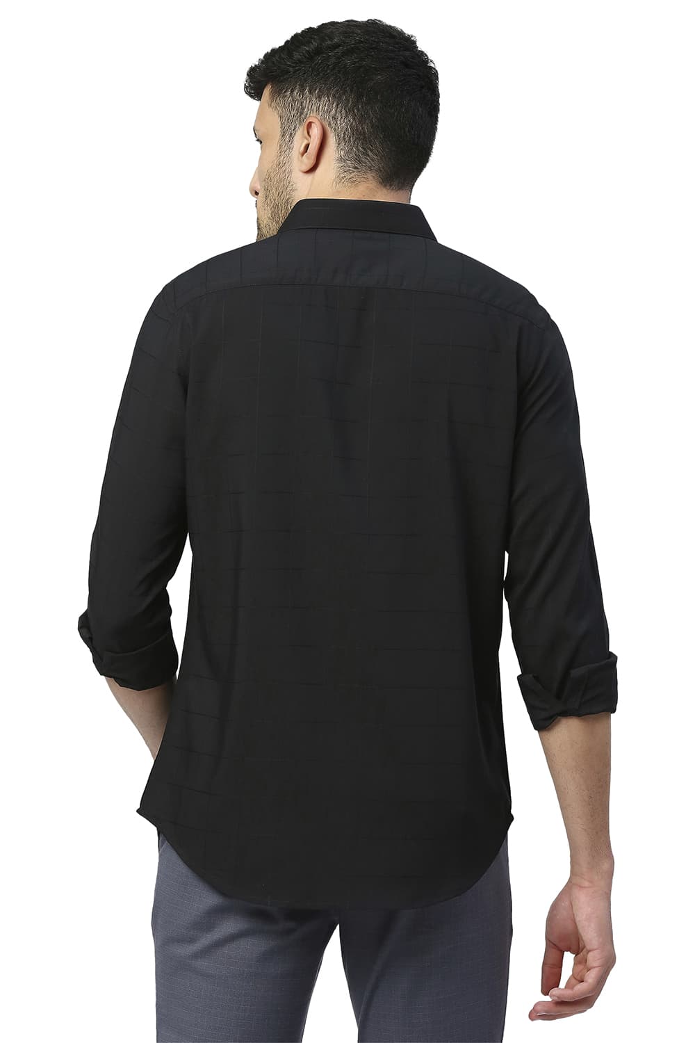 BASICS SLIM FIT TENCEL POLY STRETCH SHIRT