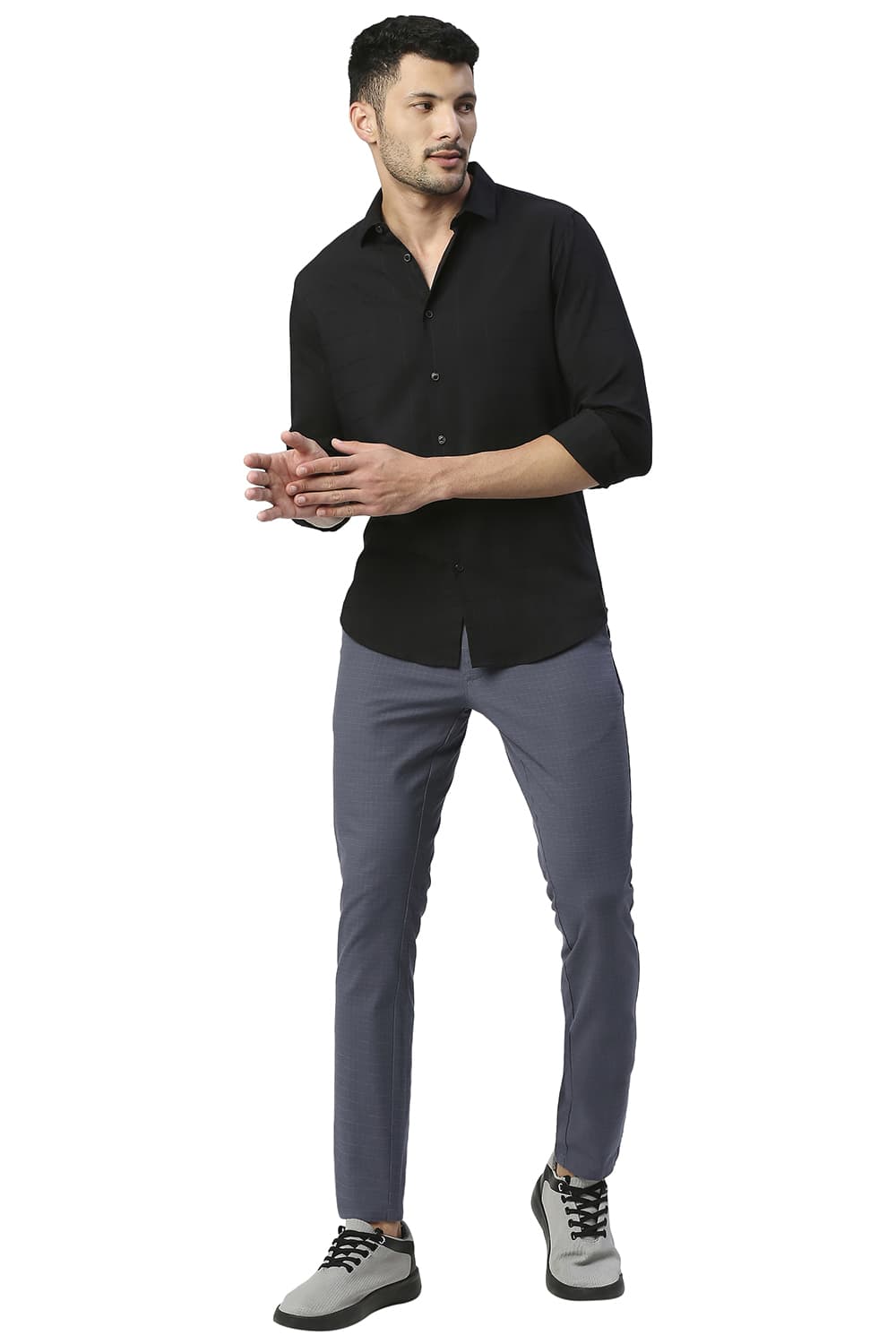 BASICS SLIM FIT TENCEL POLY STRETCH SHIRT