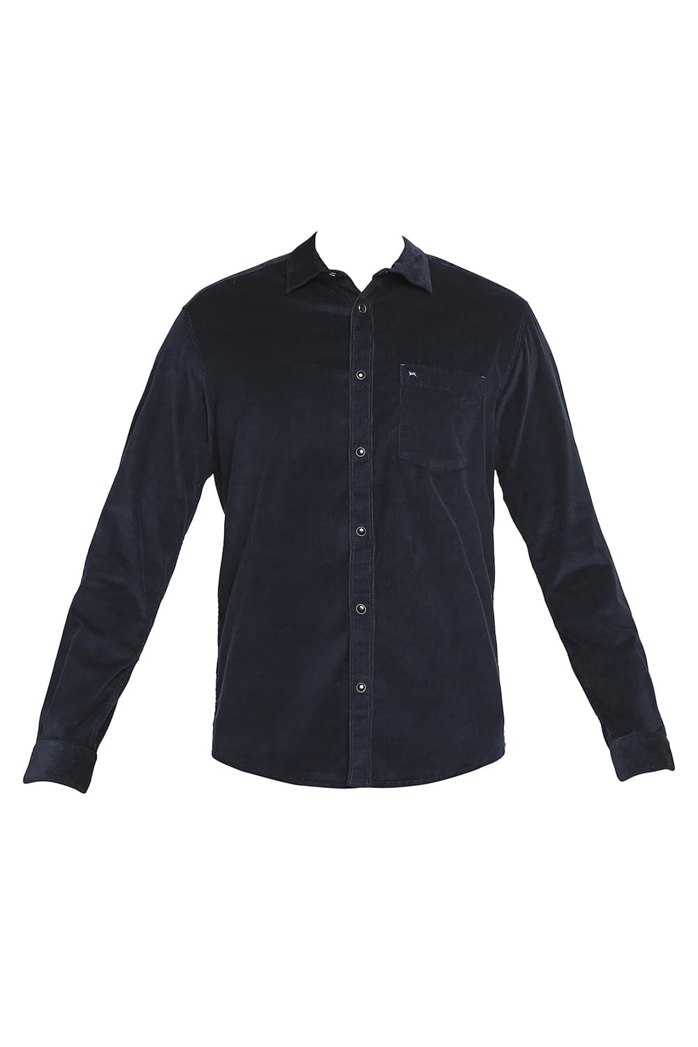 BASICS SLIM FIT COTTON CORDUORY STRETCH SHIRT