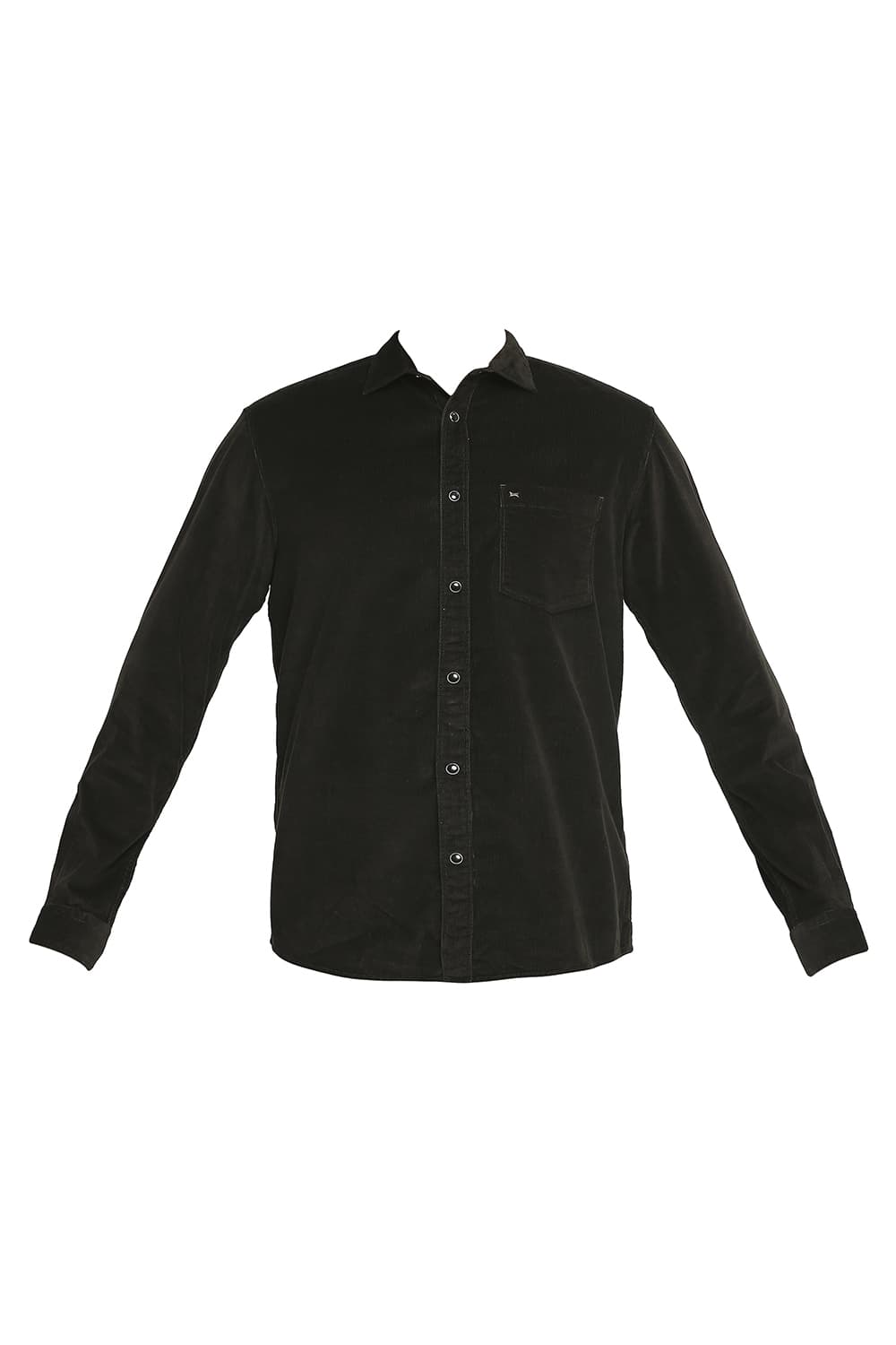 BASICS SLIM FIT COTTON CORDUORY STRETCH SHIRT