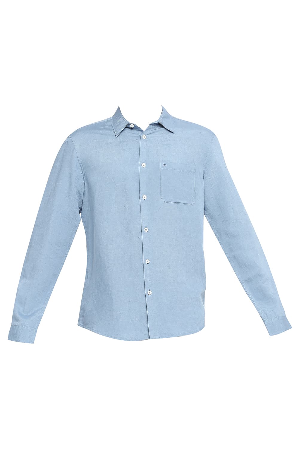 BASICS SLIM FIT LINEN VISCOSE SHIRT