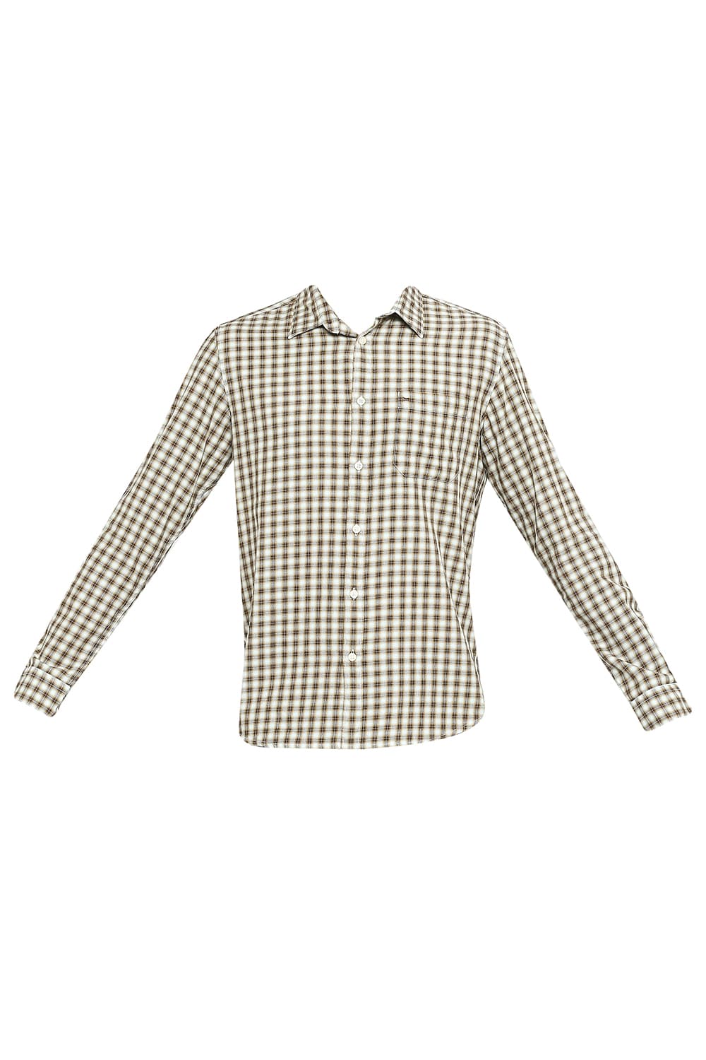 BASICS SLIM FIT COTTON TWILL CHECKS SHIRT