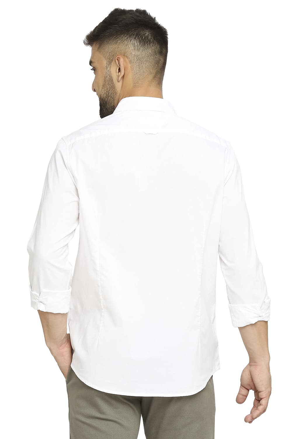 BASICS SLIM FIT COTTON OXFORD SHIRT