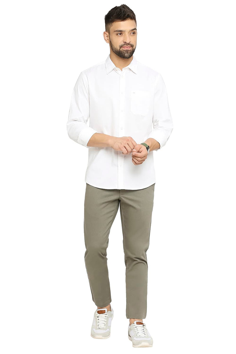 BASICS SLIM FIT COTTON OXFORD SHIRT