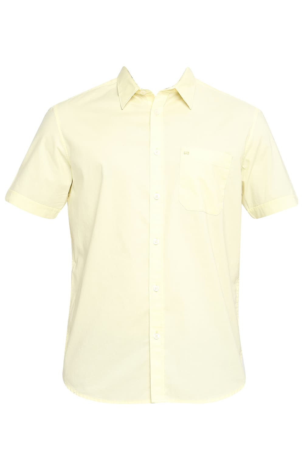 BASICS SLIM FIT COTTON OXFORD HALFSLEEVES SHIRT